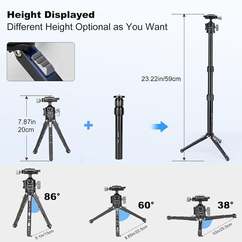 Koolehaoda 3-in-1 Mini Tripod Selfie Stick with 360° Ball Head for Camera in Kuwait