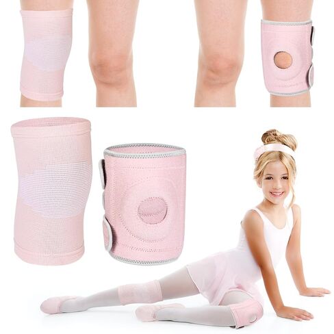 2 Pcs Kids Knee Brace, Youth Compression, Black, Medium in Kuwait