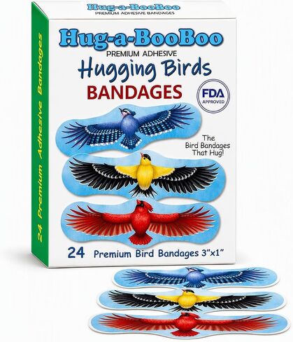 Hugging Paws – Cat Themed Bandages from Hug-a-BooBoo, The Friendly Kitty Bandages that Hug! Beautiful Wound Coverings Feature Paintings of Actual Rescue Cats! Great Cat Lover Gift! 24 Count Box in Kuwait