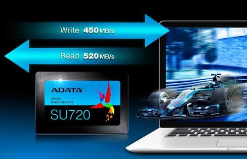 ADATA SU720 2TB 3D Nand 2.5 Inch SATA III R/W Speed up to 520/450 MB/s Internal SSD (ASU720SS-2T-C) in Kuwait