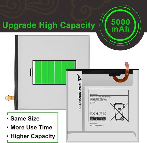 WUHAO Replacement Battery EB-BT367ABA for Tab A 8.0 SM-T387V Tab E SM-T377V Verizon Samsung Galaxy EB-BT367ABE Battery with Adhesive Tape Tool Repair Kit in Kuwait