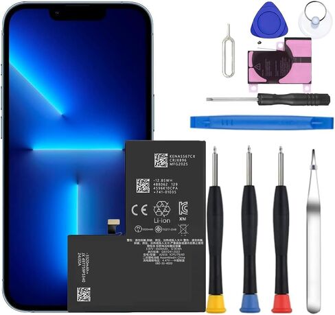 Battery for iPhone 13 Pro, Upgraded New Battery Replacement for iPhone 13 Pro 6.1-inches (A2638 A2483 A2636 A2639 A2640) Professional Repair Tool Kits in Kuwait