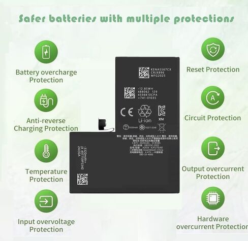 Battery for iPhone 13 Pro, Upgraded New Battery Replacement for iPhone 13 Pro 6.1-inches (A2638 A2483 A2636 A2639 A2640) Professional Repair Tool Kits in Kuwait