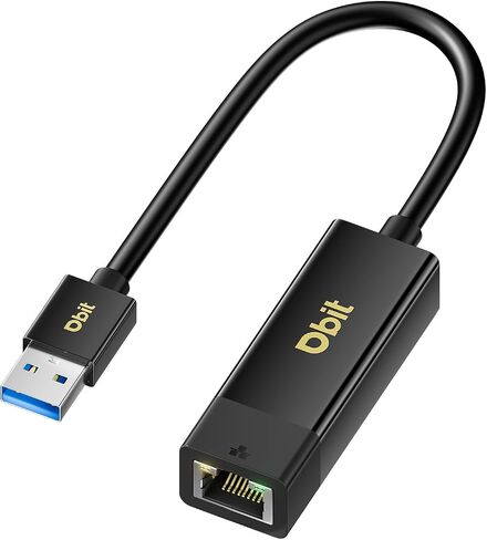 DBIT USB 3.0 to Gigabit Ethernet LAN Network Adapter, RJ45 Internet Adapter Compatible with MacBook, Laptop PC with Windows, XP, Vista, Mac, Linux, Nintendo Switch in Kuwait