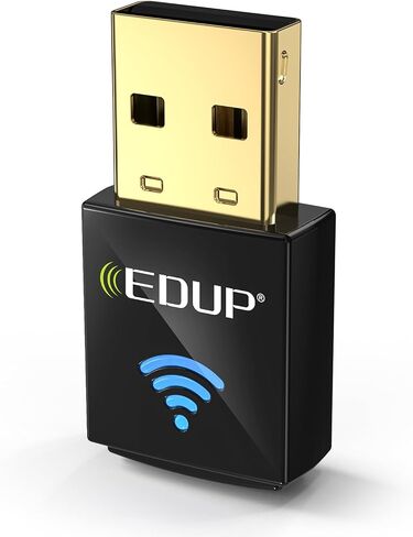 EDUP Mini USB WiFi 6 Adapter AX600M for PC, Plug and Play, Wireless USB Network Adapters Dual Band 2.4G/5.8Ghz WiFi Dongle Antenna for Laptop Desktop Compatible with OS Windows 11/10/7-Black in Kuwait