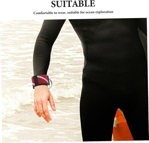 Toyvian Adjustable Scuba Wrist Strap 2pcs with Stainless Steel D Ring and Nylon Webbing Compatible with Underwater Flashlights and Lights for Diving for Surfing and Boating Activities in Kuwait