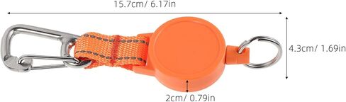 VICASKY Scuba Pom with Release Diving Quick Tether Retractable Buckle and Orange Stainless Steel Compact Low-Friction Design Lanyard for Diving Gear Flashlight for Underwater Motion in Kuwait