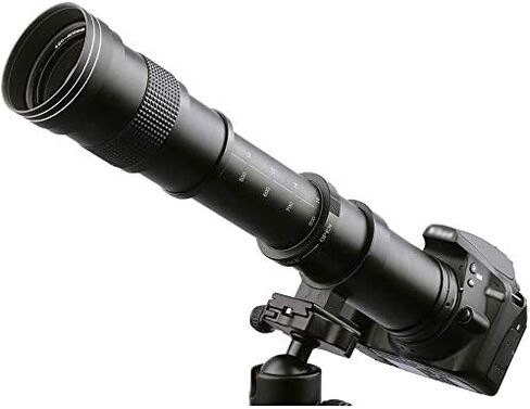 Commander Optics Super 420-800mm f/8 Manual Telephoto Zoom Lens for Nikon F Mount Digital DSLR Cameras with T-Mount + Photo Essential Accessory Kit in Kuwait