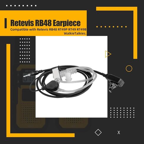 Retevis RB48/RB48A/RB48 Plus Walkie Talkie Eerpiece with Mic, 1 Pin 2.5mm in Kuwait