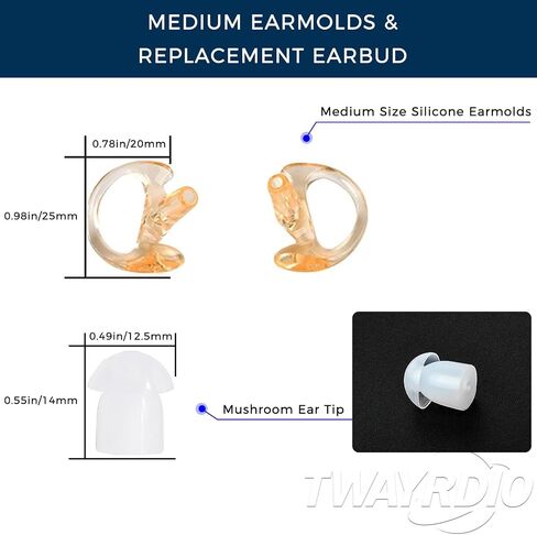 TWAYRDIO 2.5mm Surveillance Radio Earpiece Listen Only Headset Ear Piece in Kuwait