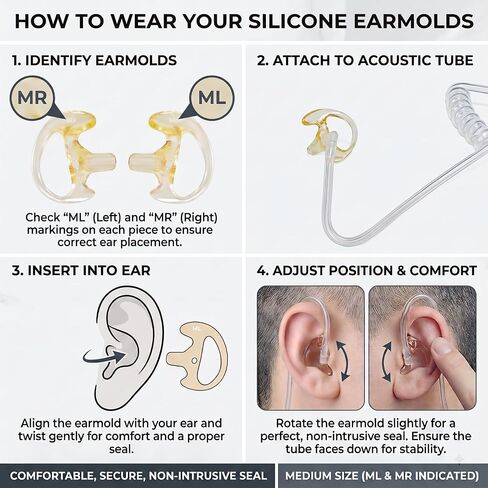 TWAYRDIO 2.5mm Surveillance Radio Earpiece Listen Only Headset Ear Piece in Kuwait