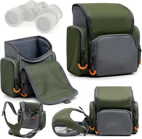 Binocular Harness Chest Pack w/Rangefinder Pouch & Rain Cover (Green) in Kuwait