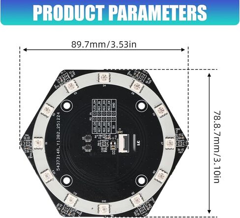 Compactly 6+1 Mics Array Development Board for DSP in Kuwait