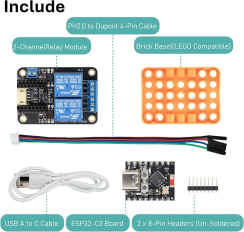 ESP32-C3 Relay Module, 2-Channel Low-Level Trigger Board in Kuwait