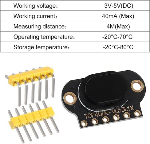 5PCS TOF400C VL53L1X 4M Laser Ranging Sensor Module TOF Time-of-Flight Distance IIC Output for Arduino STM32 in Kuwait