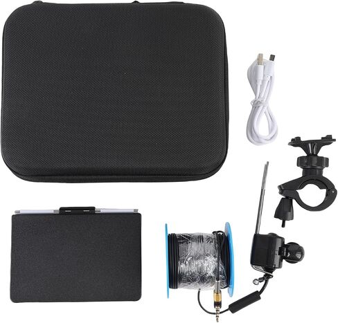 1080P Portable Underwater Fishing Camera, 4.3 Inch Screen, Fish Depth Detector for Ice Raft Fishing in Kuwait
