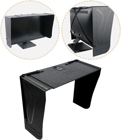 Computer Monitor Hood Desktop Adjustable Anti Glare Screen Shade Light Cover with Feature Suitable for Home Office Designer in Kuwait