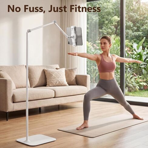 Tablet Floor Stand,Adjustable Height iPad Stand with Flexible Arm,360°Rotation Tablet Holder for Bed Couch,Universal Floor Phone Stand for 4.7"-13" iPhone iPad Pro Air Mini,Samsung Tab,Kindle in Kuwait