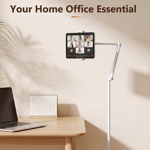Tablet Floor Stand,Adjustable Height iPad Stand with Flexible Arm,360°Rotation Tablet Holder for Bed Couch,Universal Floor Phone Stand for 4.7"-13" iPhone iPad Pro Air Mini,Samsung Tab,Kindle in Kuwait