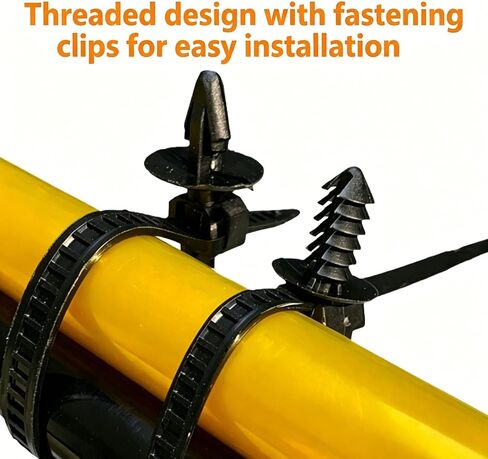 60Pcs Nylon Push Mount Zip Ties, Universal Cable Tie with Buckle, High Temp Heat Resistant Automotive Zip Ties Fastener Wire Clips Fuel Line Wire Harness Clips for Wire Tying (6-Types) in Kuwait