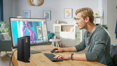 Lenovo ThinkCentre M90Q Tiny Desktop Computer - Win11 Mini PC - Intel Core i5-10500T, 16GB RAM, 256GB SSD, Ultra-Quiet Design, 2-Monitor Support 4K, WiFi, BT (Renewed) in Kuwait