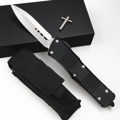 Outdoor Hunting Knife, Tactical Pocket Knife, Black Aluminum Alloy Handle 6063, Outdoor Camping Survival Knife in Kuwait