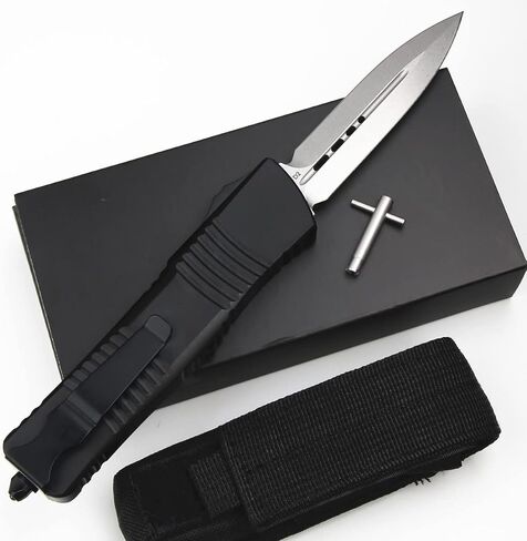Outdoor Hunting Knife, Tactical Pocket Knife, Black Aluminum Alloy Handle 6063, Outdoor Camping Survival Knife in Kuwait