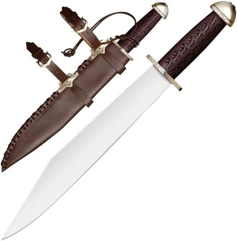 Cold Steel Sax Knife with Leather Sheath, Chieftan's Sax, One Size in Kuwait