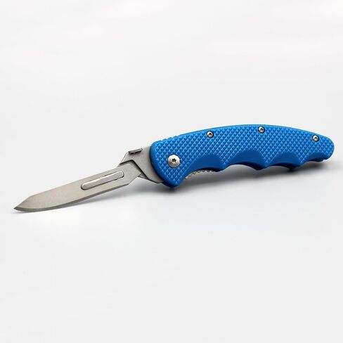 Wiebe Arctic Fox Skinning Knife - Replaceable Blade Hunting Knife with 24 "Wicked Sharp Blades, Ergonomic Non-Slip Polymer Handle & Nylon Sheath – Precision Skinning for Fox, Mink, Muskrat & Caping in Kuwait