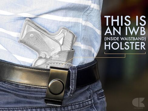 OUTBAGS USA LS4 Full Grain Leather IWB Holster for Ruger LCP, LCP II, and LCP MAX .380 - Concealed Carry Gun Holster Handcrafted in USA - Right Hand, Brown in Kuwait