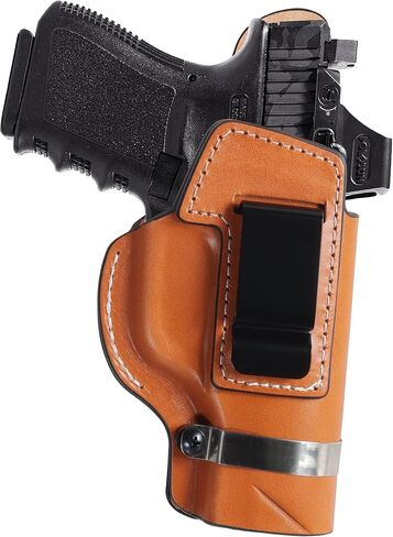 Full Grain Leather IWB Holster for Glock 19X, 19, 44, 45 Gen(1-5) & 23, 32 Gen(3-4) / Optics Ready, Adjustable Retention in Kuwait