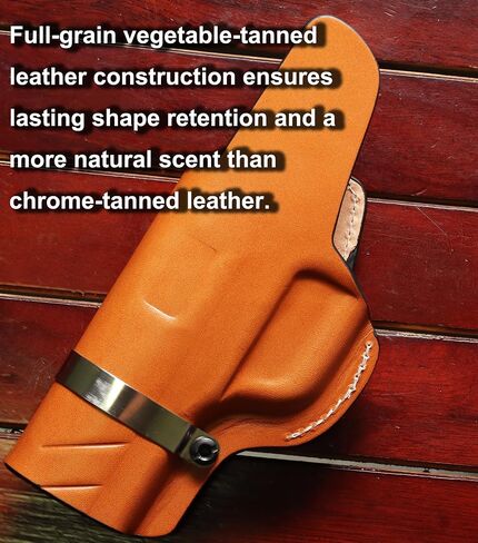 Full Grain Leather IWB Holster for Glock 19X, 19, 44, 45 Gen(1-5) & 23, 32 Gen(3-4) / Optics Ready, Adjustable Retention in Kuwait