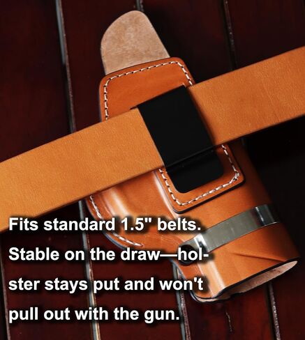 Full Grain Leather IWB Holster for Glock 19X, 19, 44, 45 Gen(1-5) & 23, 32 Gen(3-4) / Optics Ready, Adjustable Retention in Kuwait