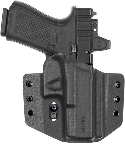 Tulster OWB Contour Kydex Holster in Right Hand fits: Glock 19 / MOS / 19X / 23/25 / 32/44 / 45 | Optic Compatible Outside the Waistband Concealed Carry in Kuwait