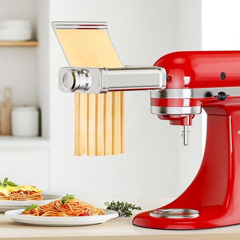 HOZODO 3-in-1 Pasta Attachment for KitchenAid Stand Mixer, Stainless Steel in Saudi Arabia