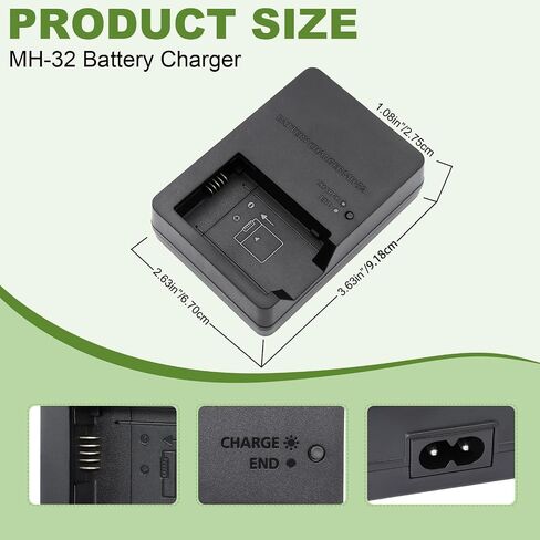 MH-32 Battery Charger for EN-EL25 ENEL25 EN-EL25a Battery Compatible with Z50 Z 50 Z30 Z 30 Zfc Z fc Z50II Digital SLR Camera in Kuwait