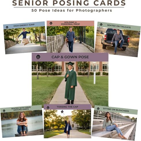 Senior and Portrait Photography Posing Cards, Photographer Guide in Kuwait