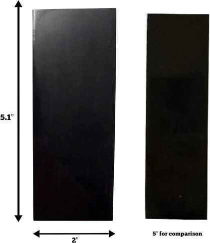 Malayan Products Black Buffalo Horn Scales Large, Wide Knifemaking Slabs, 5in by 2in by 0.25in Natural Crafting Material Knife handle Blanks, DIY Grip Material Unique Resource (5"x2"x0.25") in Kuwait