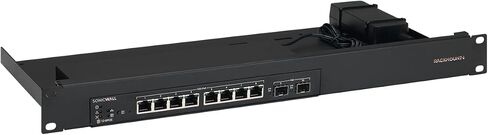 Rackmount.IT RM-SW-T8 Rack Mount Kit for SonicWall SWS12-8 and SWS12-8POE – 1U, Front Ports, Fixed Power Bracket, Black Steel (RM-SW-T8) in Kuwait