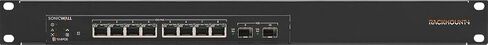 Rackmount.IT RM-SW-T8 Rack Mount Kit for SonicWall SWS12-8 and SWS12-8POE – 1U, Front Ports, Fixed Power Bracket, Black Steel (RM-SW-T8) in Kuwait