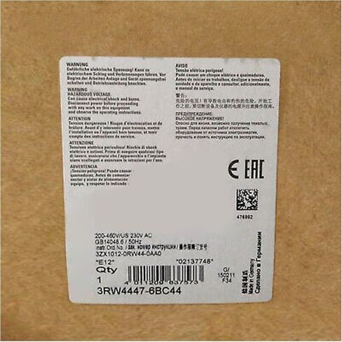 SMOCONE 3RW4447-6BC44 New and Sealed in Box 3RW44476BC44 1-Year Warranty in Kuwait