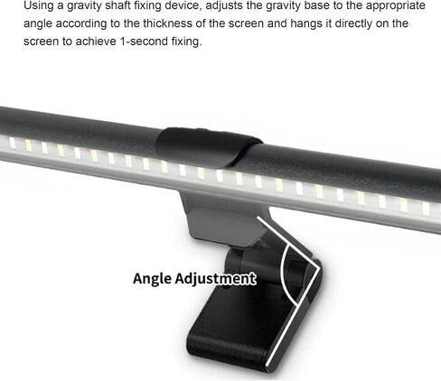 ASHATA Monitor Light Bar, Screen Monitor Light Bar for Eye Caring, USB Reading LED Task Lamp 3 Color Temperature Dimmable Anti Glare, for Home Office Working in Kuwait