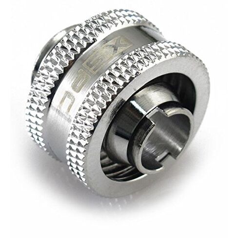 XSPC G1/4" to 3/8" ID, 5/8" OD Compression Fitting V2 for Soft Tubing, Chrome, 4-Pack in Kuwait