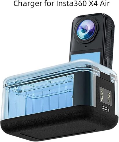 Portable Charging Case for Insta 360 X4 Air Charger Battery Level Display Charging Dock Accessories in Kuwait