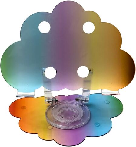 360° Rotating Acrylic Laptop Stand for Laptops up to 15 Inches – Adjustable Ergonomic Foldable Laptop Riser, Iridescent Desktop Computer Stand for Home, Office, School & Travel in Kuwait