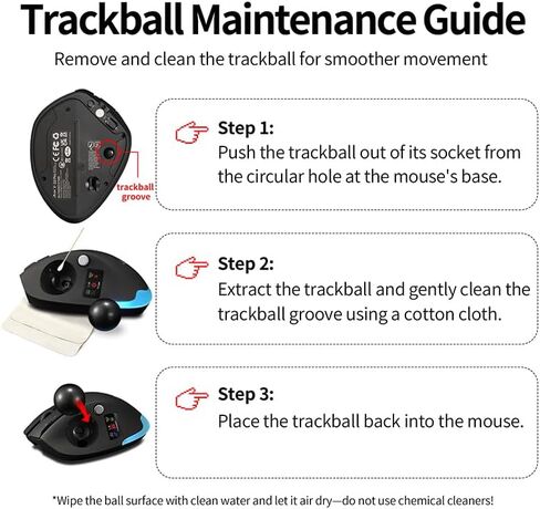 Wireless Mouse – 2.4GHz + Bluetooth Dual Mode Connection, 8 Programmable Buttons, 8000 CPI Adjustable, Trackball Design, with Display Screen, Ergonomic Tilt Angle, For Windows, macOS, Android, Linux in Kuwait