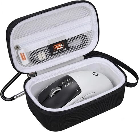 Hard Travel Case Compatible With Logitech G PRO X2 SUPERSTRIKE Wireless Gaming Mouse, Portable EVA Carrying Case For Logitech Mice Storage Box, Protective Shell With Hand Strap & Carabiner (Case Only) in Kuwait