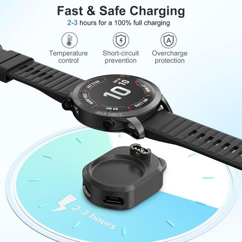 Charger Adapter for Garmin Watch, Portable Charging Cable Dock Station Compatible with Garmin Fenix 8 7 6 5, Forerunner 965 955 935 245, Venu 3S 2 SQ, Vivoactive 5 4 4s 3,Vivomove in Kuwait