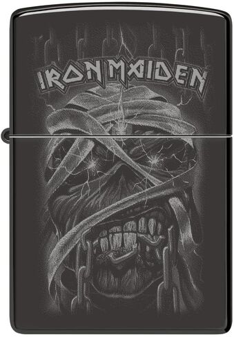 Zippo Iron Maiden Mummy Design High Polish Black Pocket Lighter - Made in USA in Kuwait