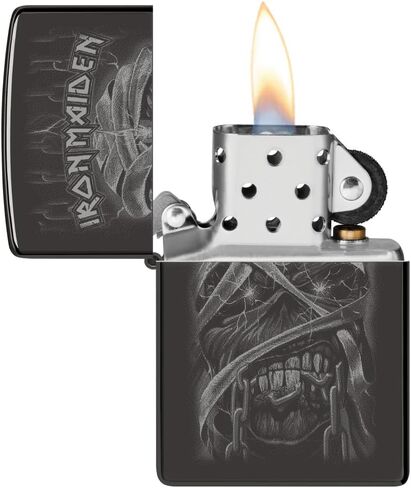 Zippo Iron Maiden Mummy Design High Polish Black Pocket Lighter - Made in USA in Kuwait